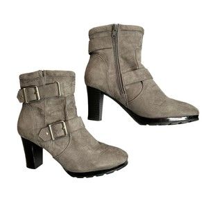 Gray Heeled Booties size 7 Sole (sense)ability